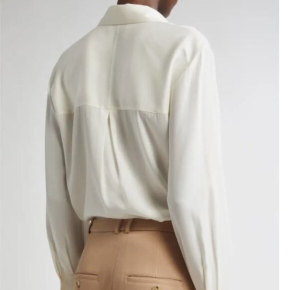 Vince Stretch Silk Button-Up Shirt - Picture 2 of 12